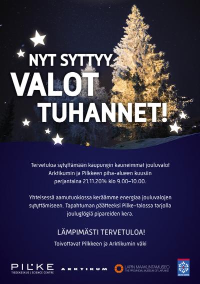 jouluvalot sytytetään mainos